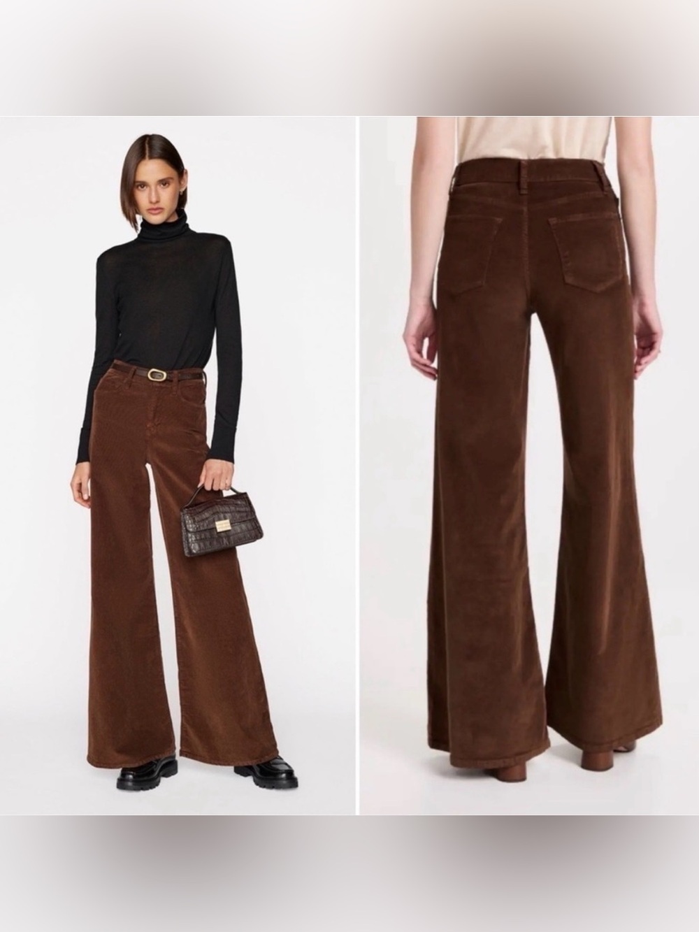 Frame Le Palazzo wide-leg, high-rise corduroy jean 24